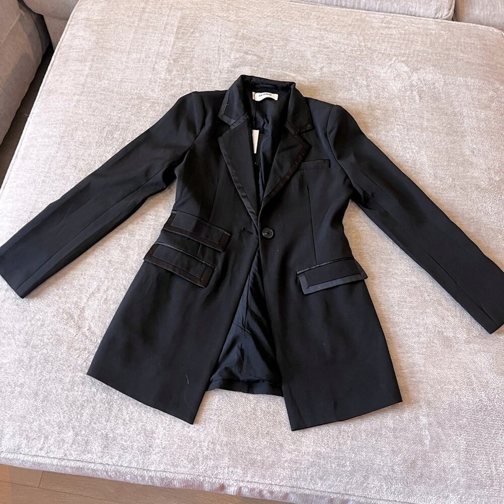 4th & Reckless - BELLA BLAZER in Black Office Siren Boardroom Chic - Picture 2 of 7